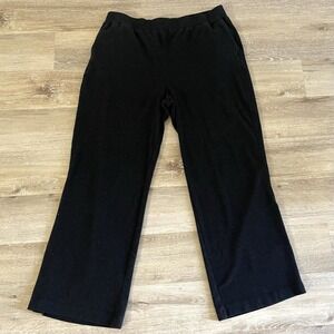 Faherty Men's XXL Fleece Pants Black Pull On Elastic Waist Sweat Lounge Outdoors